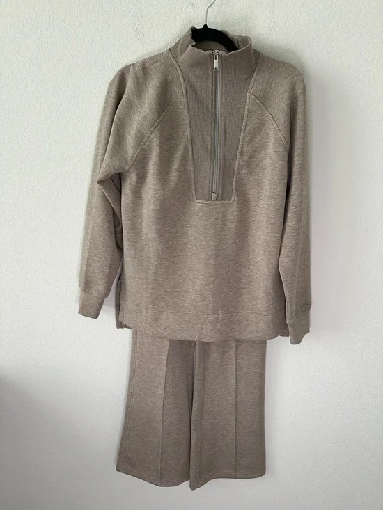 SPANX Brushed Airessentials Set in Birch Heather SZ S/SP - Picture 2 of 6